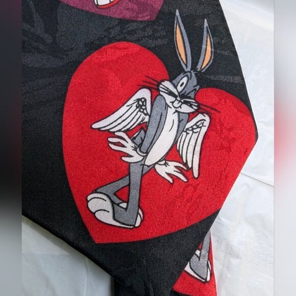 Vintage Looney Tunes Necktie Valentine's Day Hearts Necktie - Picture 10 of 10